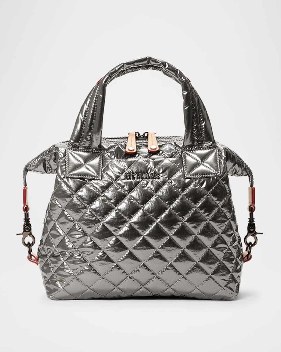 Sutton Deluxe Small Quilted Metallic Crossbody Bag